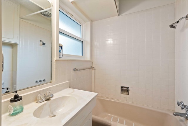 201 Palestine St, Coleman, TX 76834 - bathroom featuring vanity and bathtub / shower combination