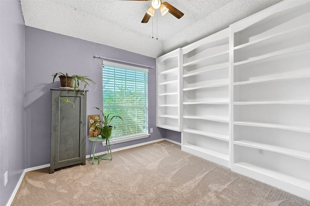 1908 Timberline Ln, Sherman, TX 75092 - unfurnished room featuring carpet, a ceiling fan, baseboards, and a textured ceiling