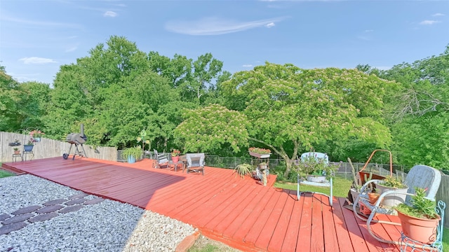 1908 Timberline Ln, Sherman, TX 75092 - wooden deck featuring a fenced backyard