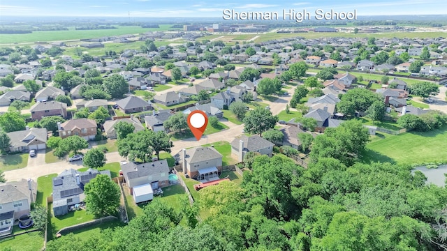 1908 Timberline Ln, Sherman, TX 75092 - aerial view of property's location featuring nearby suburban area