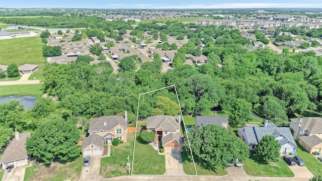 1908 Timberline Ln, Sherman, TX 75092 - aerial perspective of suburban area featuring property boundaries highlighted