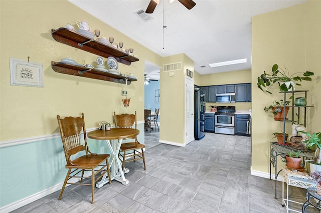1908 Timberline Ln, Sherman, TX 75092 - dining area with ceiling fan and baseboards