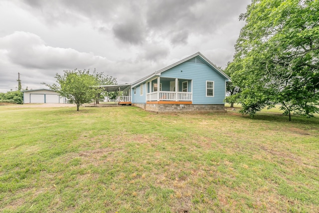 1503 County Road 705, Joshua, TX 76058 - back of house with a porch and a lawn