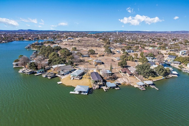 523 Contour Dr, Granite Shoals, TX 78654 - aerial view of property's location with a large body of water