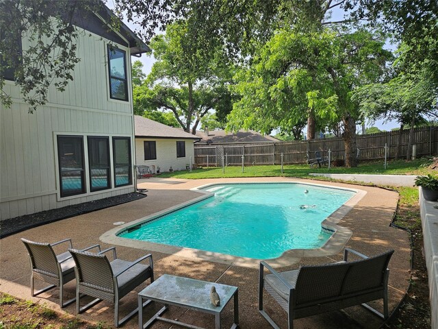 2003 Quincy Ct, Arlington, TX 76013 - view of swimming pool with a patio area and a fenced backyard