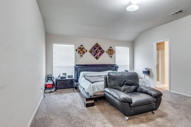 2101 Thistle Ln, Forney, TX 75126 - carpeted bedroom featuring vaulted ceiling and baseboards