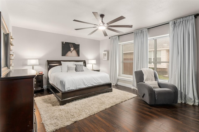 3659 Smoketree Dr, Rockwall, TX 75032 - bedroom with dark wood-type flooring and ceiling fan