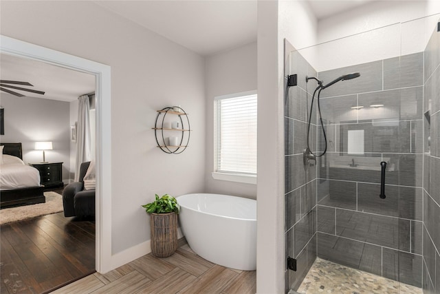 3659 Smoketree Dr, Rockwall, TX 75032 - ensuite bathroom featuring a stall shower and a soaking tub