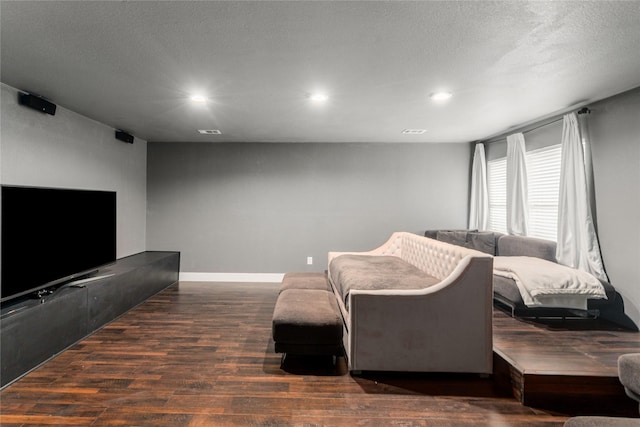 3659 Smoketree Dr, Rockwall, TX 75032 - living room featuring wood finished floors, recessed lighting, and a textured ceiling