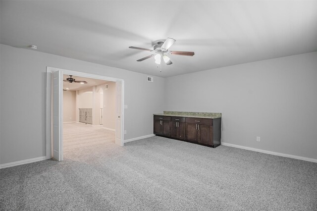3313 Country Club Rd, Pantego, TX 76013 - empty room featuring a ceiling fan and light carpet