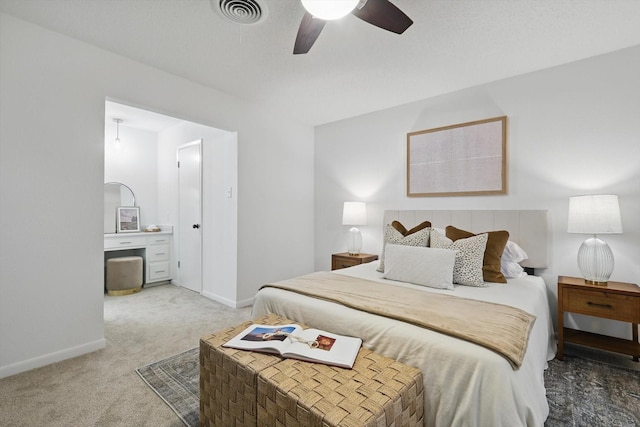 6304 Circleview Dr, Haltom City, TX 76180 - carpeted bedroom featuring baseboards and a ceiling fan