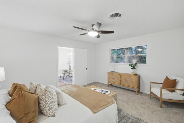 6304 Circleview Dr, Haltom City, TX 76180 - bedroom featuring carpet floors, a ceiling fan, and baseboards
