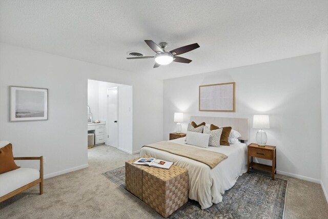 6304 Circleview Dr, Haltom City, TX 76180 - bedroom with light carpet, baseboards, and ceiling fan