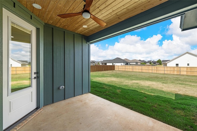 10917 Granada Dr, Waco, TX 76708 - view of patio with ceiling fan and a residential view