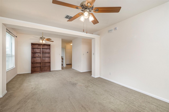 10325 Hogan Dr, Benbrook, TX 76126 - empty room with a ceiling fan, baseboards, and carpet