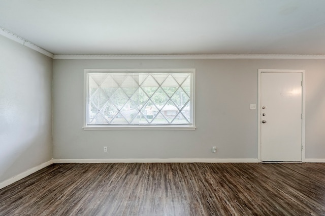 5729 Wales Ave, Fort Worth, TX 76133 - empty room featuring wood finished floors, baseboards, and crown molding