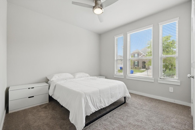 2321 Spring Side Dr, Royse City, TX 75189 - carpeted bedroom featuring multiple windows, baseboards, and ceiling fan