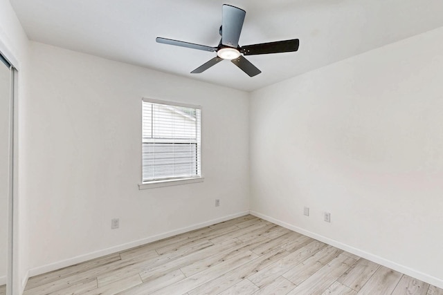 3558 La Prada Dr, Mesquite, TX 75150 - unfurnished room featuring wood finished floors, baseboards, and a ceiling fan