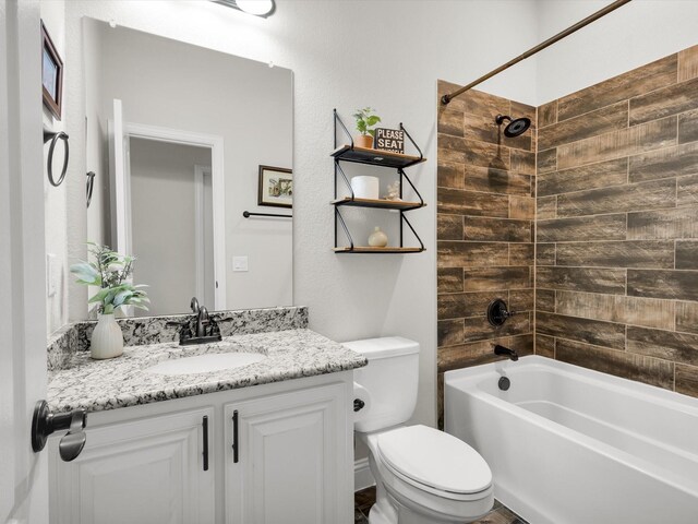 11716 Pistachio Trl, Fort Worth, TX 76108 - bathroom with vanity, toilet, and washtub / shower combination
