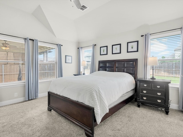 11716 Pistachio Trl, Fort Worth, TX 76108 - carpeted bedroom featuring vaulted ceiling, baseboards, and a ceiling fan