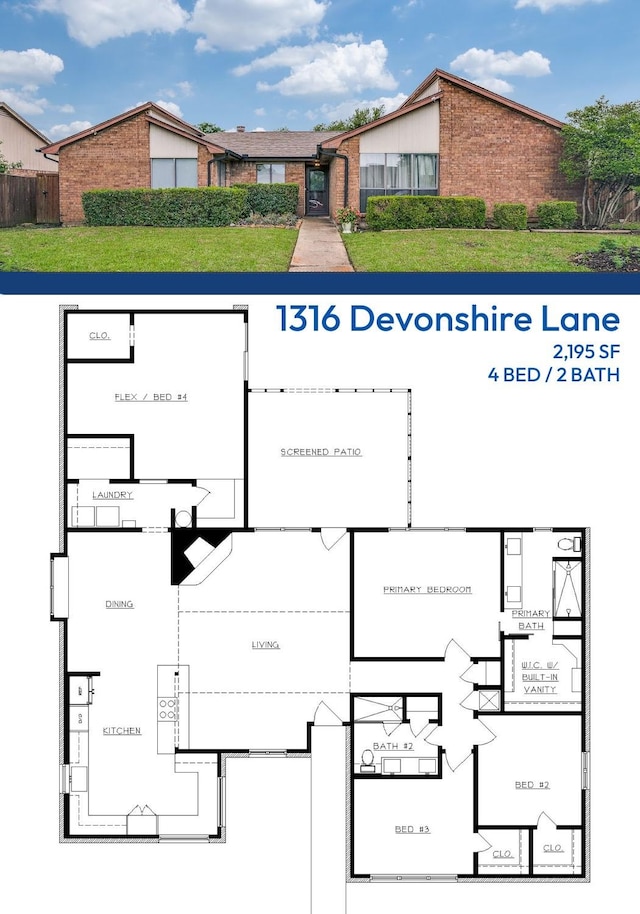 1316 Devonshire Ln, Mesquite, TX 75150 - floor plan / room layout