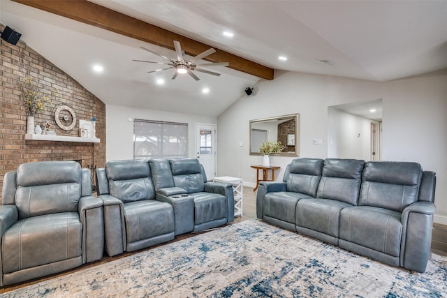 1316 Devonshire Ln, Mesquite, TX 75150 - living room featuring wood finished floors, baseboards, a ceiling fan, and recessed lighting