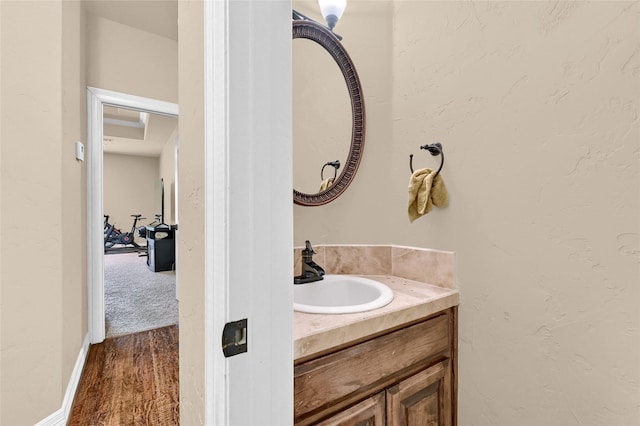 30 Tananger Springs Dr, Denison, TX 75021 - bathroom featuring vanity and wood finished floors