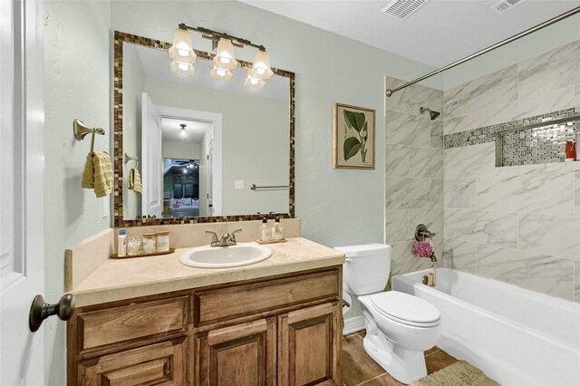 30 Tananger Springs Dr, Denison, TX 75021 - ensuite bathroom featuring vanity, toilet, and bathtub / shower combination