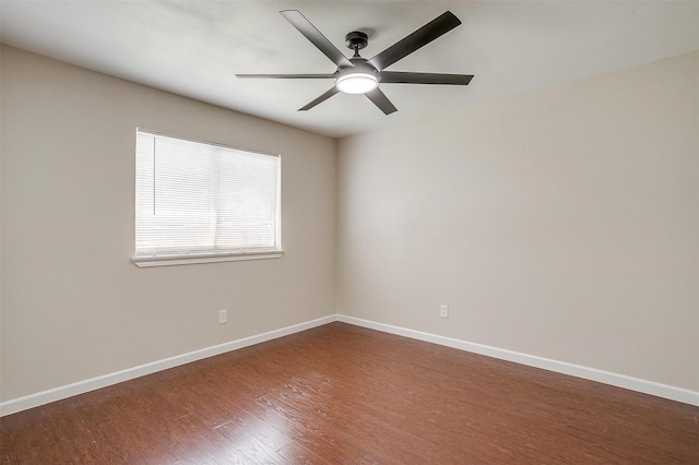 7013 Buttonwood Dr, Fort Worth, TX 76137 - unfurnished room featuring wood finished floors, a ceiling fan, and baseboards