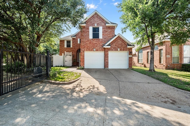 4710 Safe Harbour Dr, Arlington, TX 76016 - traditional home with concrete driveway, brick siding, and a garage