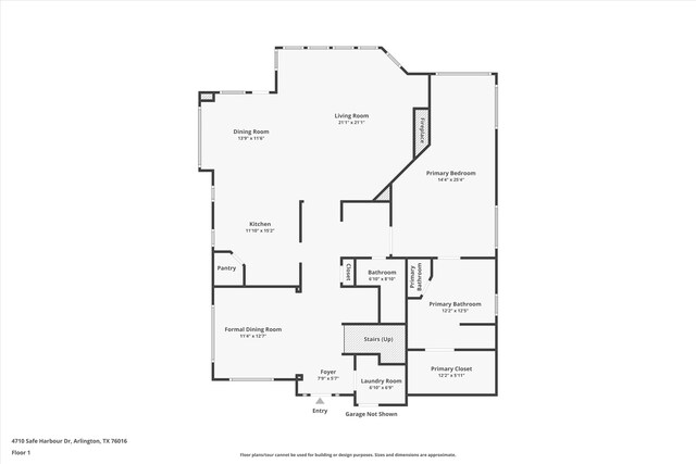 4710 Safe Harbour Dr, Arlington, TX 76016 - home floor plan