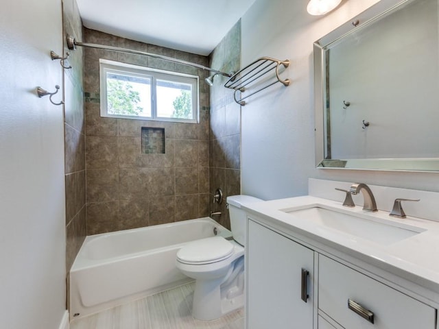 1135 La Mesa Dr, Richardson, TX 75080 - full bath featuring vanity,  shower combination, and toilet