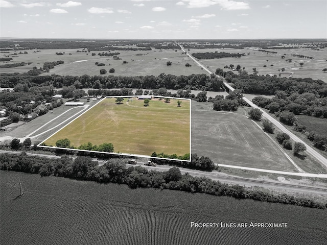 281 Private Road 612, Reagan, TX 76680 - view of rural area featuring property parcel outlined