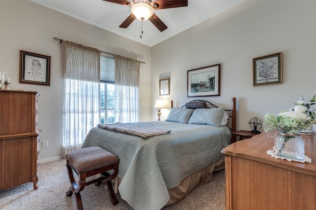 5891 Harmony Ranch Rd, Aubrey, TX 76227 - bedroom featuring light colored carpet, ceiling fan, and baseboards