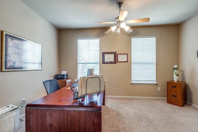5321 Locust Dr, Mckinney, TX 75070 - office with carpet floors, ceiling fan, and baseboards