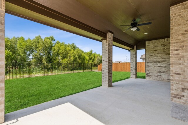 1105 Alaska, Forney, TX 75126 - view of patio / terrace featuring a ceiling fan