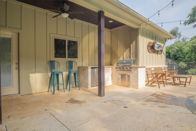 17294 Hidden Valley Ln, Flint, TX 75762 - view of patio / terrace with ceiling fan