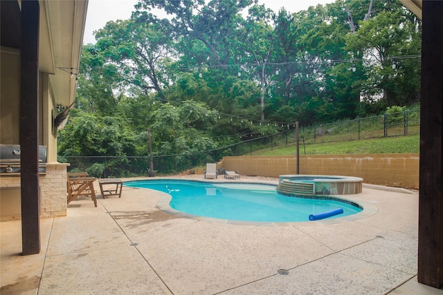 17294 Hidden Valley Ln, Flint, TX 75762 - view of swimming pool featuring a patio and a pool with connected hot tub