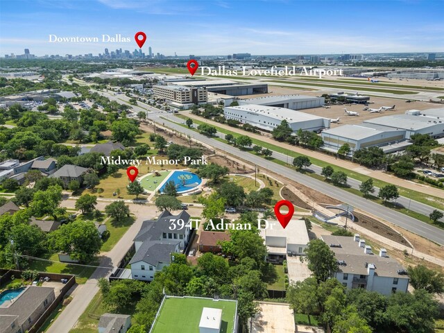 3941 Adrian Dr, Dallas, TX 75209 - aerial view of skyline