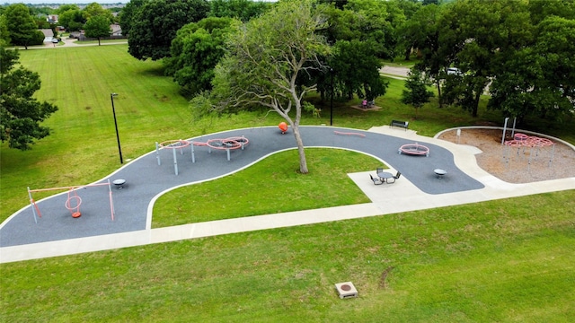 1803 Travis St, Garland, TX 75042 - drone / aerial view of a tree filled landscape and a community park