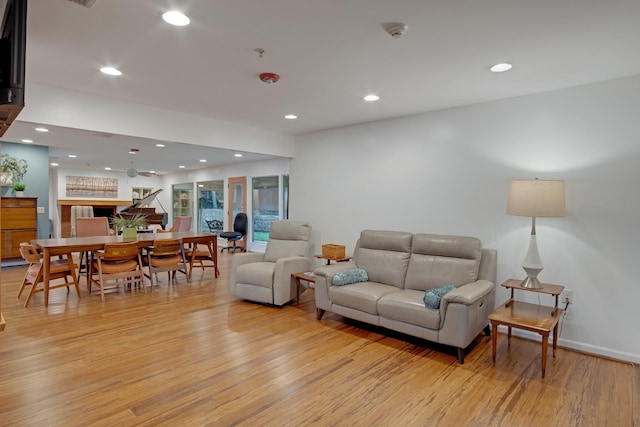 921 NW 9th St, Grand Prairie, TX 75050 - living room with light wood finished floors and recessed lighting