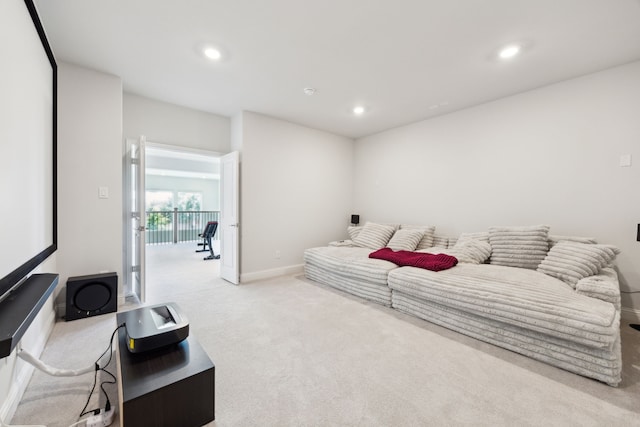 2560 Liverpool Ln, Carrollton, TX 75010 - living room featuring recessed lighting, carpet flooring, and baseboards