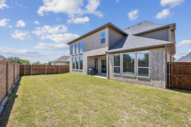 2560 Liverpool Ln, Carrollton, TX 75010 - rear view of house featuring roof with shingles and brick siding