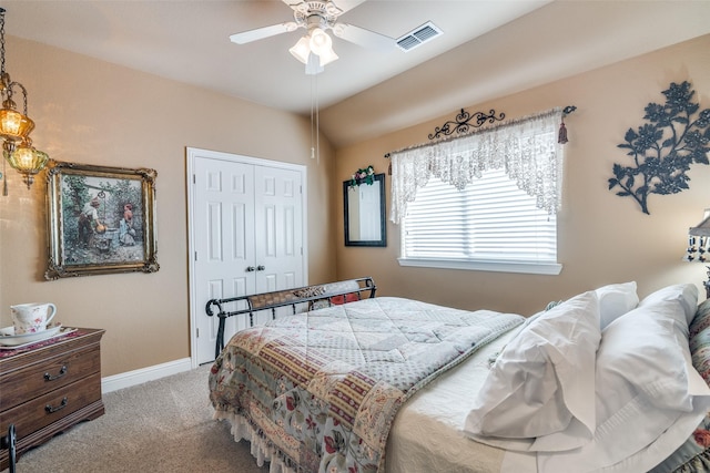 2345 Falls View Dr, Rockwall, TX 75087 - bedroom with carpet floors, a closet, baseboards, and ceiling fan