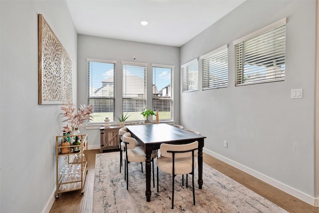 3580 Spruce Hills St, Frisco, TX 75033 - dining room featuring baseboards, wood finished floors, and recessed lighting