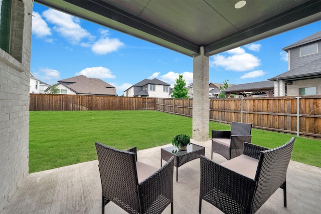 3580 Spruce Hills St, Frisco, TX 75033 - view of patio with a residential view and an outdoor living space