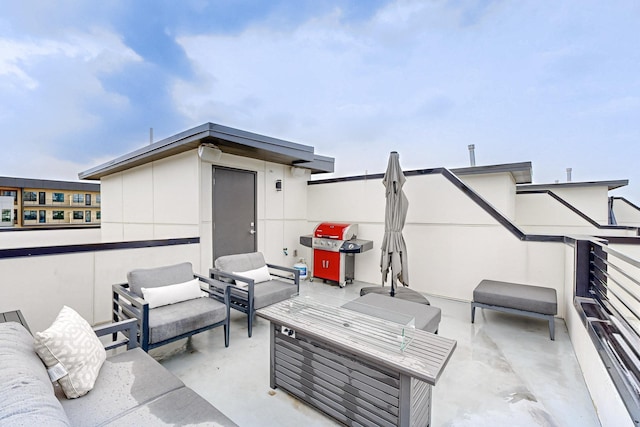 1813 Park Ave Unit 204, Dallas, TX 75215 - view of patio / terrace with outdoor lounge area and a grill