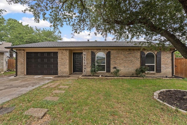 3154 Abbey Rd, Carrollton, TX 75007 - ranch-style house with a garage, concrete driveway, and brick siding