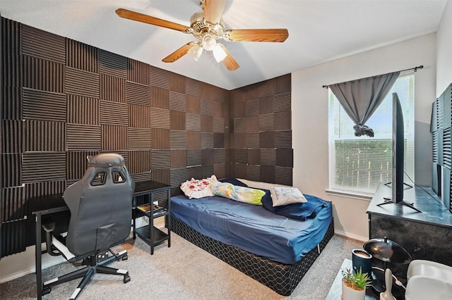 10700 Irish Glen Trl, Haslet, TX 76052 - bedroom with carpet flooring, ceiling fan, and baseboards