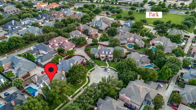 5932 Royal Palm Dr, Plano, TX 75093 - aerial view of property and surrounding area with nearby suburban area